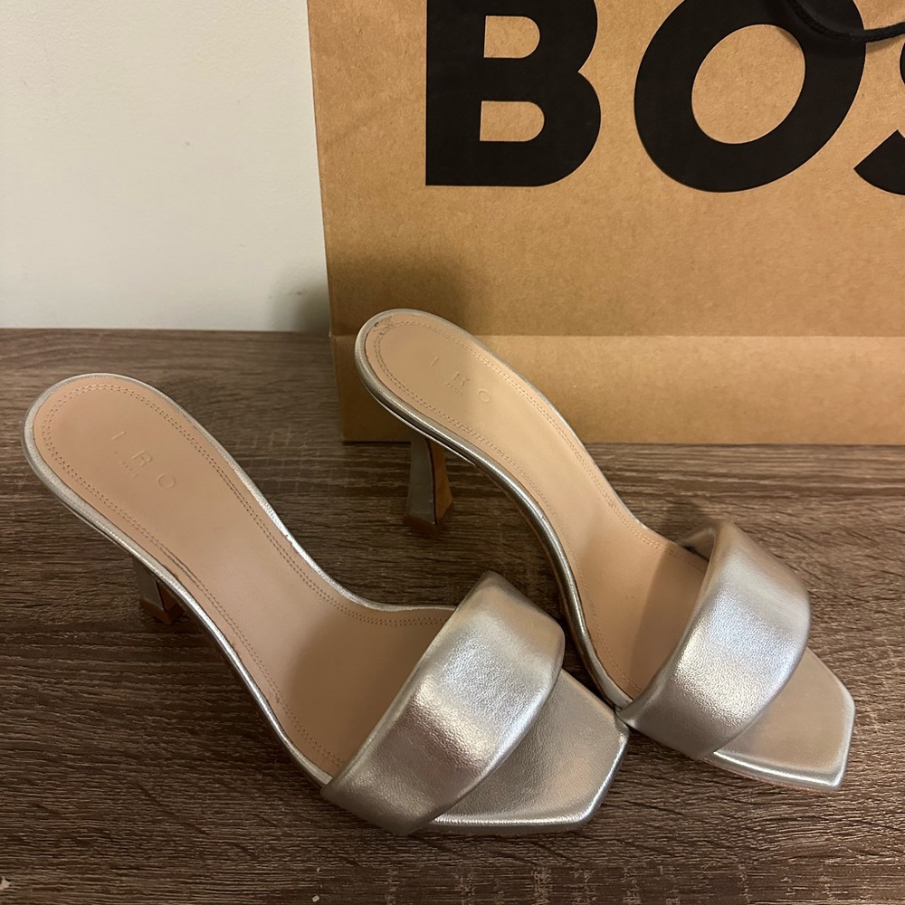 IRO Yolanda kitten heel mules, worn once